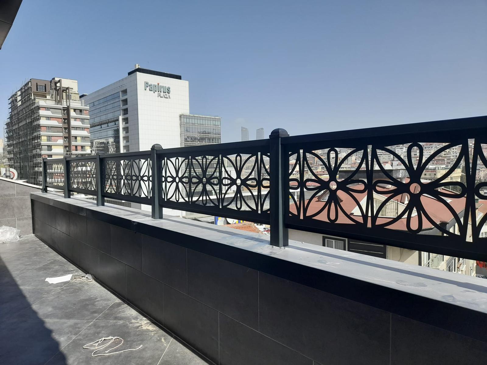  Lazer kesim küpeşte, lazer kesim balkon korkuluğu Yükseklik 50 cm 